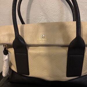 Kate Spade Black and Cream Satchel NWOT